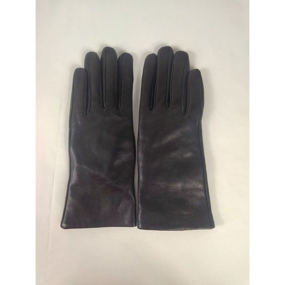 Quince Men Cashmere Lined Leather Gloves Black S